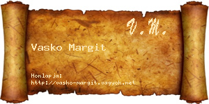 Vasko Margit névjegykártya